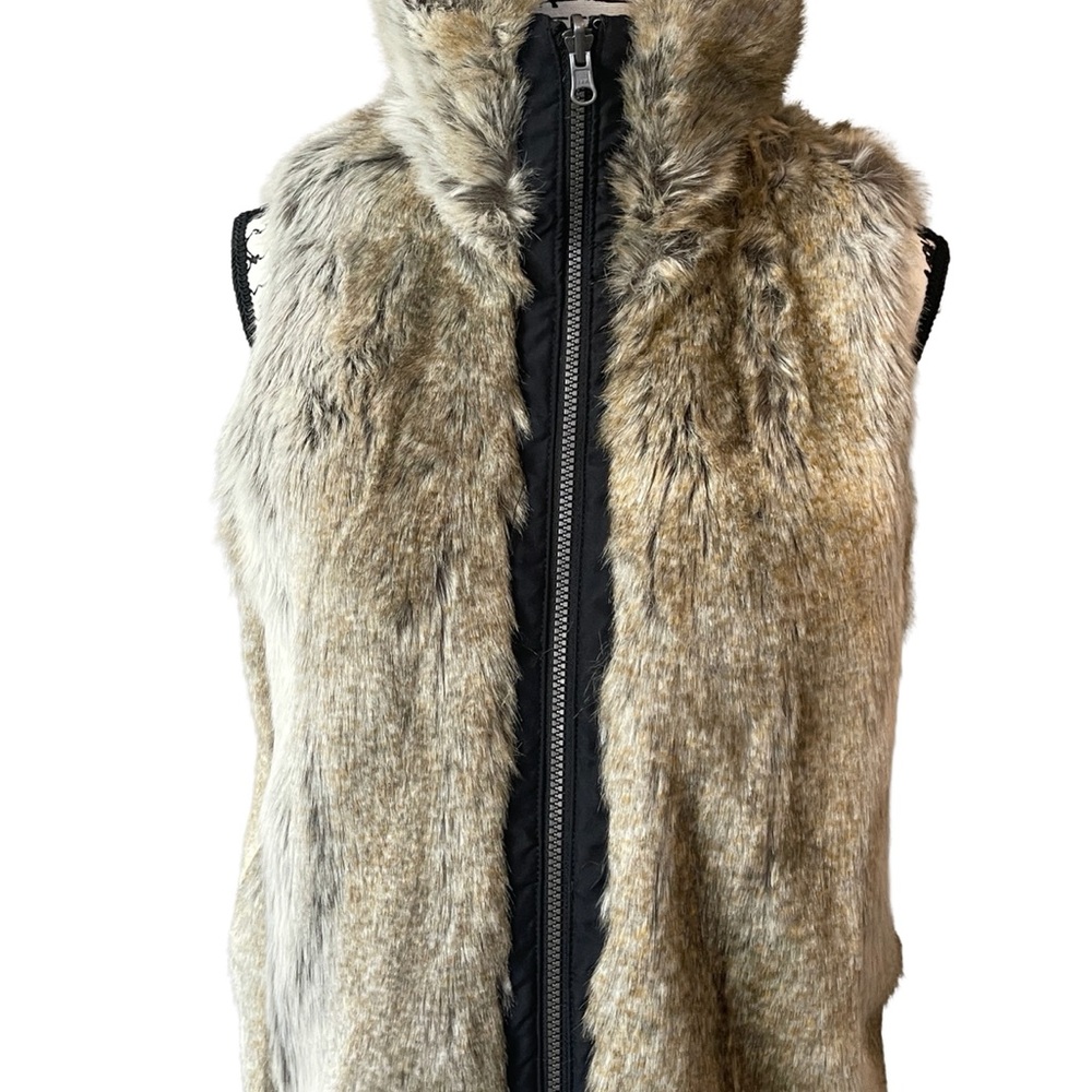 Weatherproof Women's Faux Fur Vest - Brown and Black | Size S